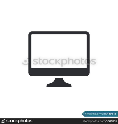 monitor display icon vector template Illustration Design