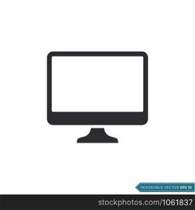 monitor display icon vector template Illustration Design