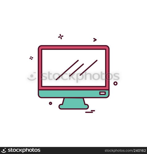 Monitor icon design vector 