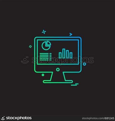 Monitor icon design vector