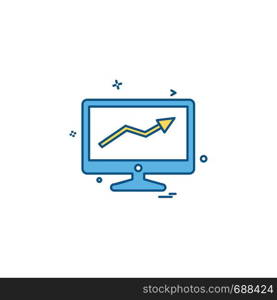 Monitor icon design vector