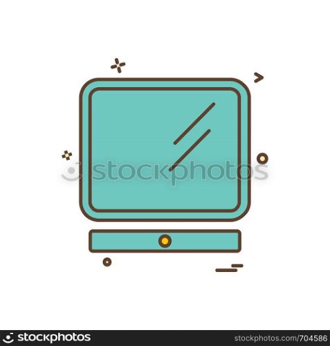 Monitor icon design vector