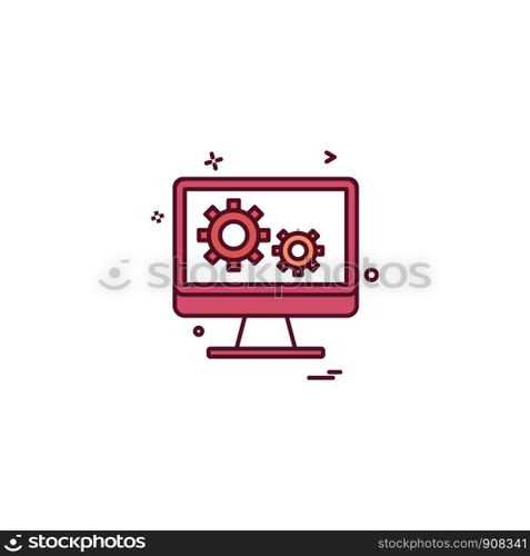 Monitor icon design vector