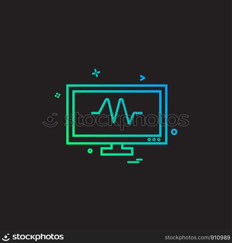 Monitor icon design vector