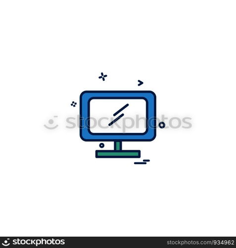 Monitor icon design vector 