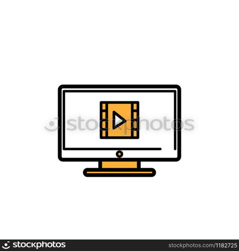 Monitor icon design vector template