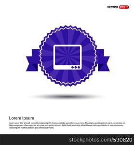 Monitor icon - Purple Ribbon banner