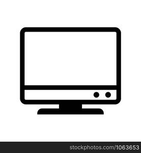 Monitor icon vector on white background