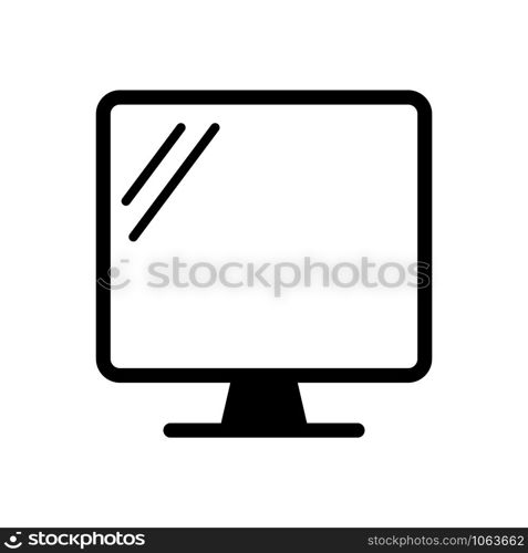 Monitor icon vector on white background