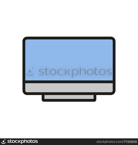 Monitor icon vector on white background