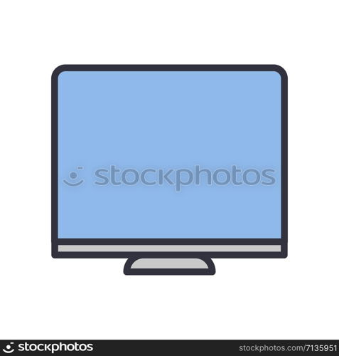 Monitor icon vector on white background