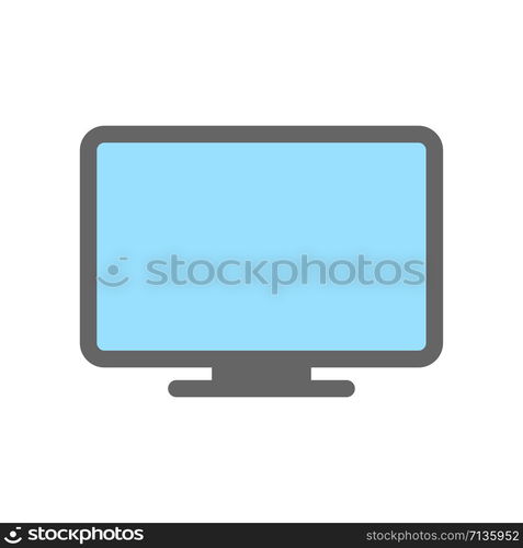 Monitor icon vector on white background