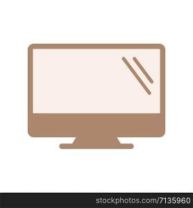 Monitor icon vector on white background
