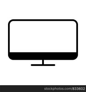 Monitor icon vector on white background