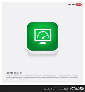 Monitor iconGreen Web Button - Free vector icon
