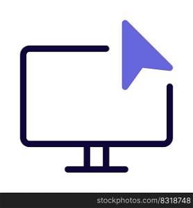 Monitor input controls the on-screen cursor.