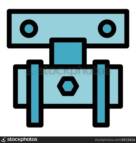 Monitor mount icon outline vector. Vesa wall. House service color flat. Monitor mount icon vector flat