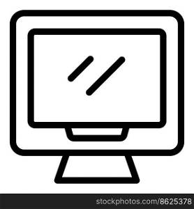 Monitor overview icon outline vector. Economic result. Data business. Monitor overview icon outline vector. Economic result