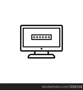 Monitor PC icon design template