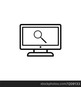 Monitor PC icon design template