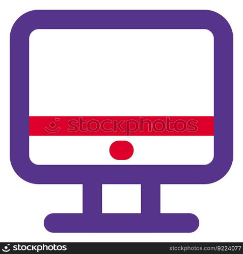Monitor screen for computer operations