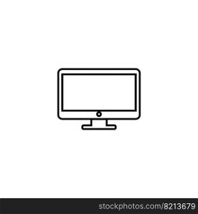 monitor screen icon vector illustration logo design