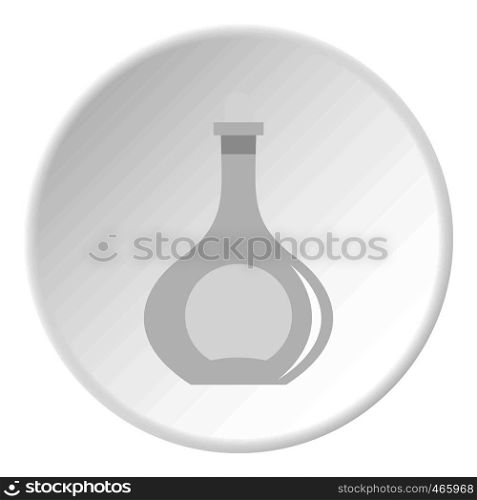 Monitor settings icon in flat circle isolated on white vector illustration for web. Monitor settings icon circle