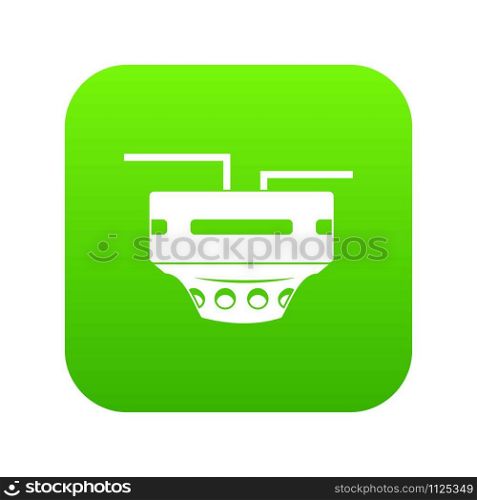Monitor socket icon digital green for any design isolated on white vector illustration. Monitor socket icon digital green