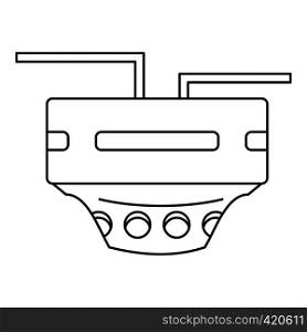 Monitor socket icon. Outline illustration of monitor socket vector icon for web. Monitor socket icon, outline style