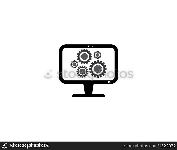 Monitor symbol illustration design