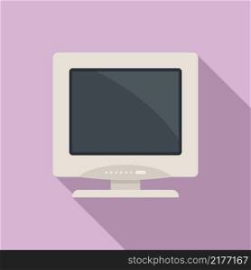 Monitor technology icon flat vector. Computer screen. Blank display. Monitor technology icon flat vector. Computer screen