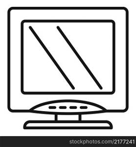 Monitor technology icon outline vector. Computer screen. Blank display. Monitor technology icon outline vector. Computer screen