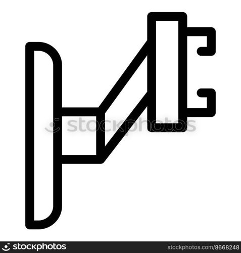 Monitor wall control icon outline vector. Tv mount. Air console. Monitor wall control icon outline vector. Tv mount