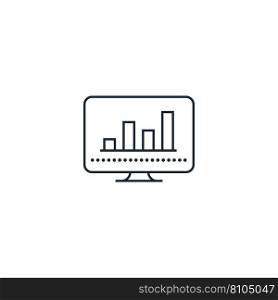 Monitoring creative icon from analytics research Vector Image