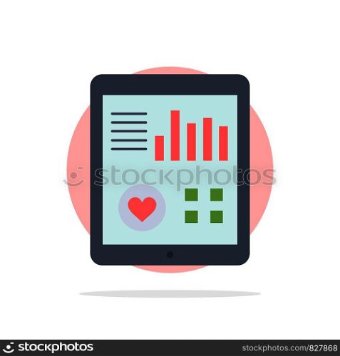 monitoring, health, heart, pulse, Patient Report Flat Color Icon Vector
