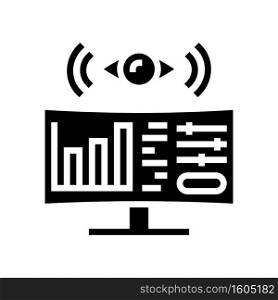 monitoring system glyph icon vector. monitoring system sign. isolated contour symbol black illustration. monitoring system glyph icon vector illustration