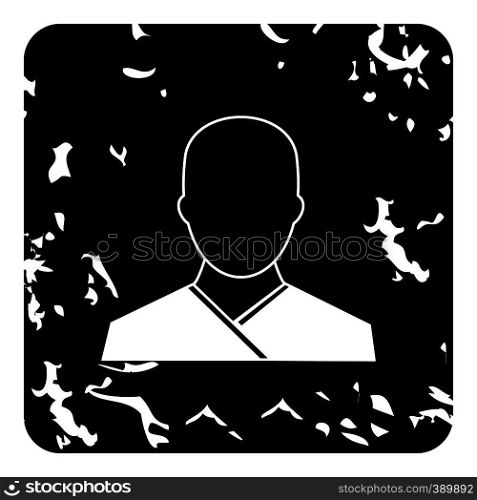 Monk icon. Grunge illustration of monk vector icon for web. Monk icon, grunge style