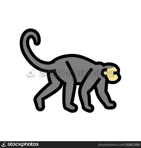 monkey animal in zoo color icon vector. monkey animal in zoo sign. isolated symbol illustration. monkey animal in zoo color icon vector illustration