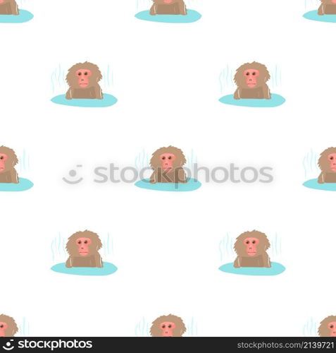 Monkey bathe pattern seamless background texture repeat wallpaper geometric vector. Monkey bathe pattern seamless vector