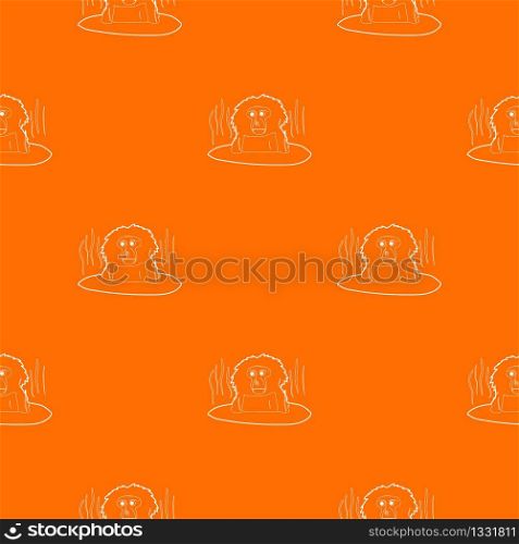 Monkey bathe pattern vector orange for any web design best. Monkey bathe pattern vector orange