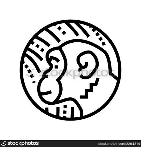 monkey chinese horoscope animal line icon vector. monkey chinese horoscope animal sign. isolated contour symbol black illustration. monkey chinese horoscope animal line icon vector illustration