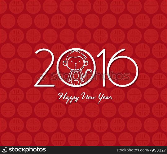 monkey design for Chinese New Year 2016 celebration