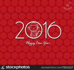 monkey design for Chinese New Year 2016 celebration