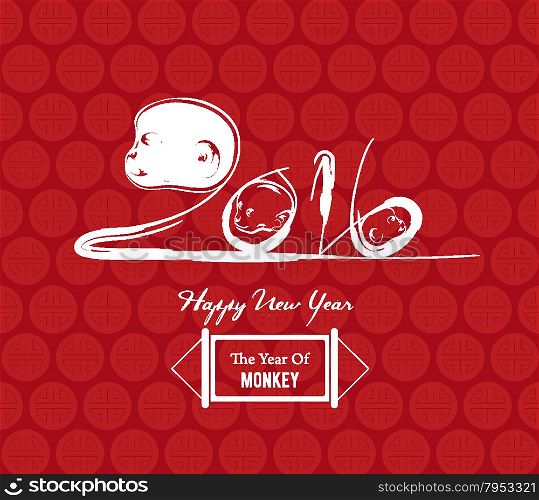 Monkey design for Chinese New Year celebration