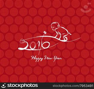 Monkey design for Chinese New Year celebration