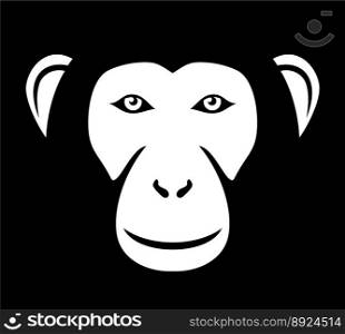 Monkey head vector image