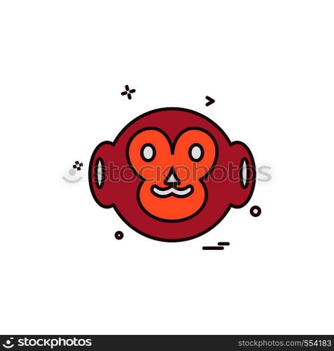 Monkey icon design vector