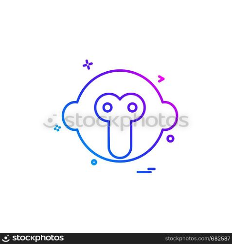 Monkey icon design vector