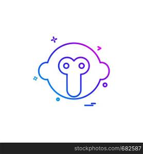 Monkey icon design vector