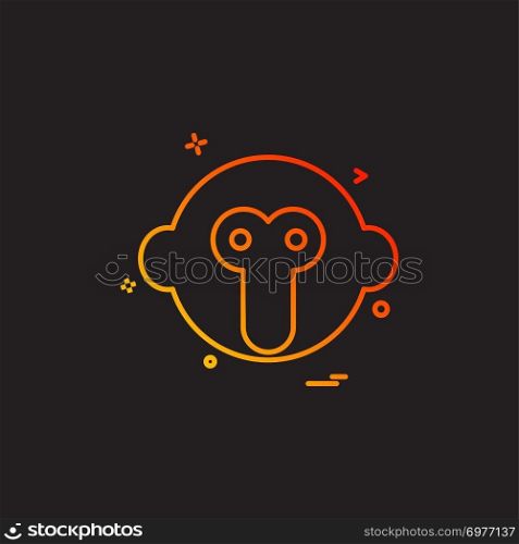 Monkey icon design vector 